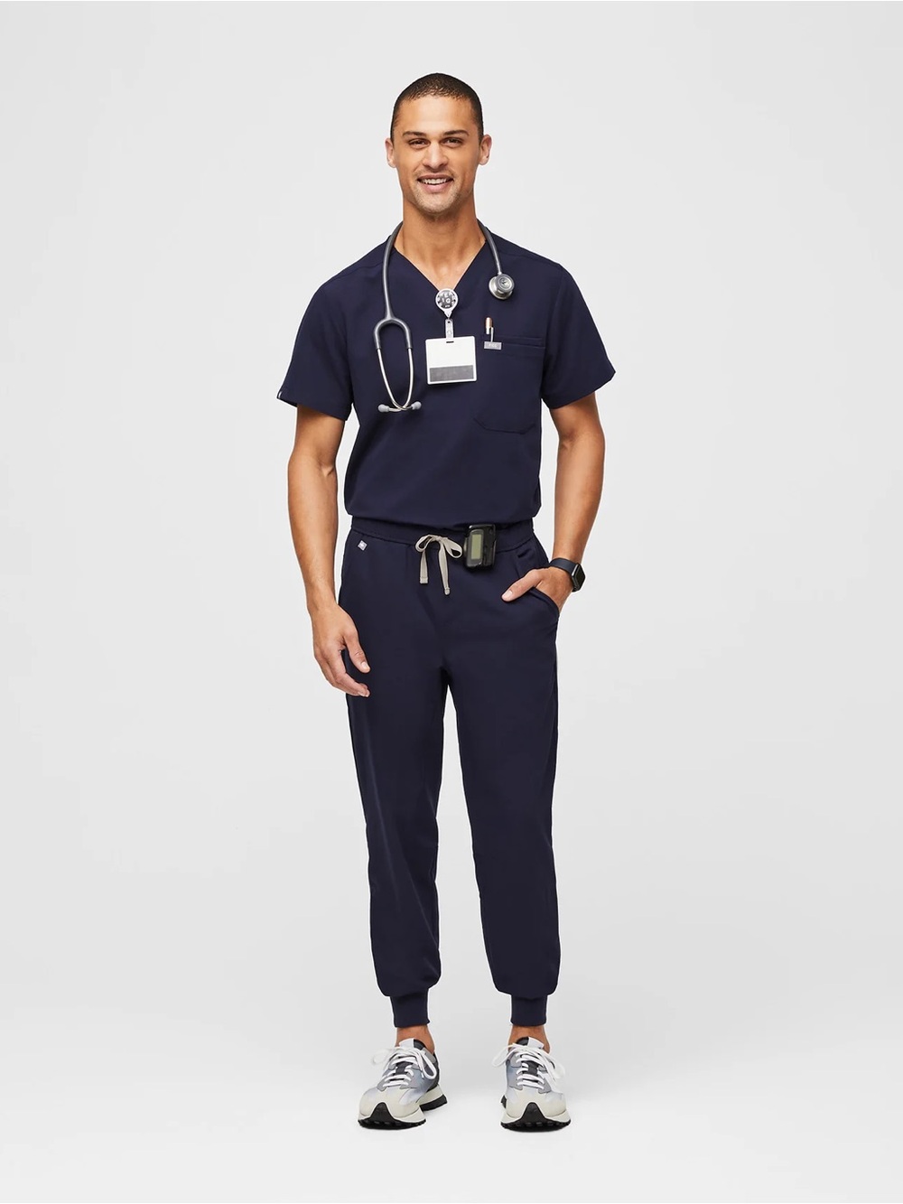 Figs Men’s Navy Blue Jogger Scrub Set Medium
